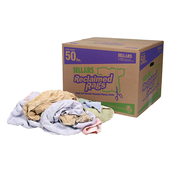 Sellars 50 pound box of reclaimed mulitcolored turkish towels